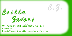 csilla zadori business card